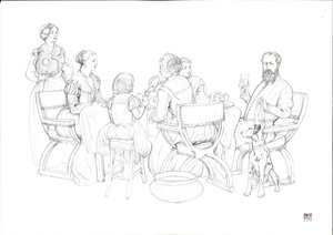 Vie quotidienne Renaissance : famille bourgeoise lors d