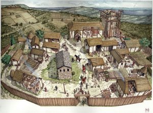 Moyen Âge : vue aérienne d
