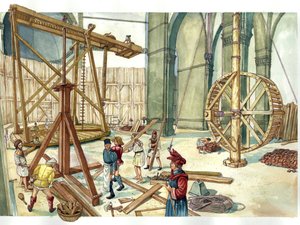 Renaissance : reconstruction du chantier de la coupole de l