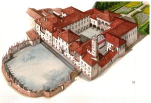 Vue du palais Arese Borromeo, construit au XVIIe siècle, à Cesano Maderno, Italie - Giorgio Albertini