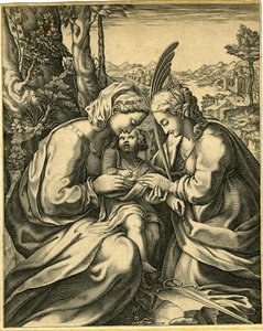 Giorgio Ghisi - Le mariage de Sainte-Catherine, 1850,0413.130 - Giorgio Ghisi