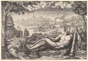 Hercule se reposant de ses travaux, 1567 - Giorgio Ghisi