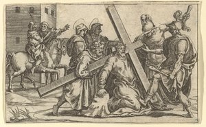 La Vierge des Douleurs: Christ portant la croix - Giorgio Ghisi