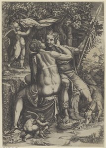 Vénus et Adonis - Giorgio Ghisi