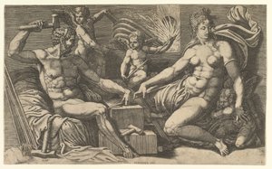 Vénus et Vulcain à la forge, vers 1555 - Giorgio Ghisi