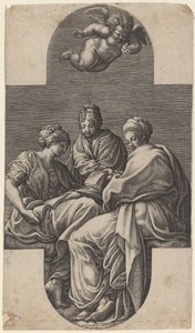 Les Trois Muses et un Putto Gesticulant