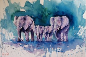 La famille des éléphants bleus - Giorgio Gosti