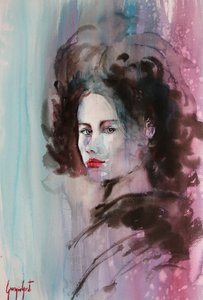Femme expressive à l