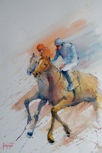 Chevaux de course au galop - Giorgio Gosti
