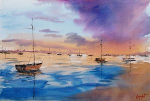 Marina Purple Sunset