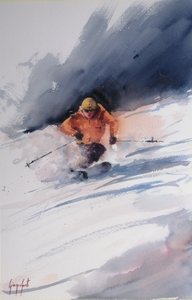 Skieur dans la poudreuse - Giorgio Gosti