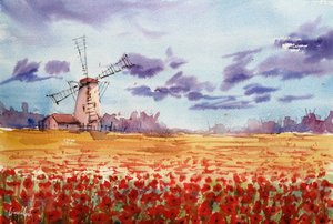 Un champ de coquelicots aux couleurs éclatantes - Giorgio Gosti