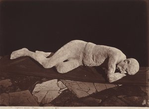 Moulage humain, Pompéi, 1873 (photo) - Giorgio Sommer