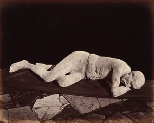 Moulage humain, Pompéi, 1873 (photo) - Giorgio Sommer