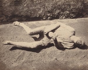 Moulage humain, Pompéi, 1873 (photo) - Giorgio Sommer