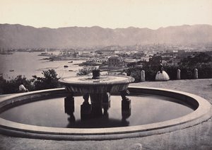 Panorama depuis la Villa Belmonte avec la fontaine. Palerme - Giorgio Sommer