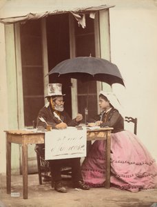 Écrivain public, Naples, 1865-1870 (photo) - Giorgio Sommer