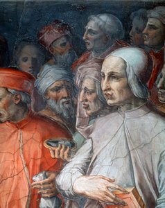 Marsile Ficin flanqué de Paolo del Pozzo Toscanelli, détail de Cosme l
