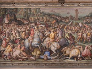 La Défaite des Pisans à la tour de San Vincenzo, du Salone dei Cinquecento, 1569 - Giorgio Vasari