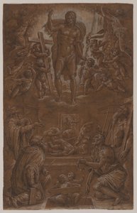 Le Christ ressuscité adoré par les saints et les anges, 1566-1568