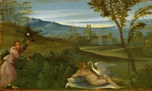 Léda et le Cygne, vers 1500