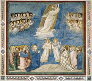 Ascension du Christ, Détail de la Vie et Passion du Christ, par Giotto - Giotto (c.1266 1337)