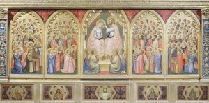 Italie, Florence, Basilique de la Sainte-Croix, Chapelle Bandini Baroncelli, Couronnement de la Vierge - Giotto (c.1266 1337)