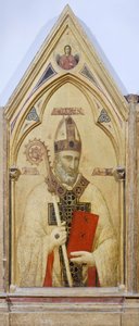 Saint Nicolas de Bari, (détail) du Polyptyque de Badia, vers 1300, par Giotto (1267-1337) - Giotto (c.1266 1337)