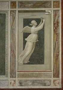 Espoir, figure féminine ailée volant vers un ange (détail)