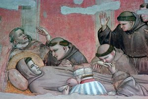 Fresque de la mort de Saint François, 14ème siècle - Giotto