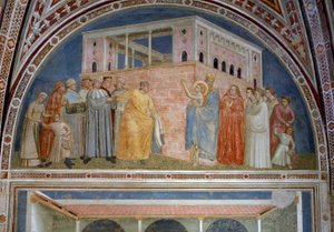 Saint François renonçant à ses biens terrestres, de la chapelle Bardi, vers 1320 - Giotto di Bondone