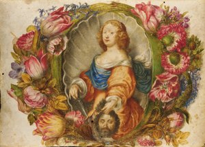 Portrait de la grande duchesse Vittoria della Rovere en Judith - Giovanna Garzoni