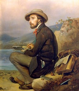 Portrait de peintre, peut-être Giovanni Carnovali - Giovanni Carnovali