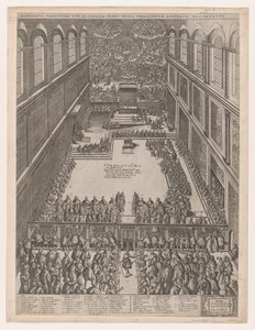 Speculum Romanae Magnificentiae : Une réunion papale dans la chapelle Sixtine, Michel-Ange