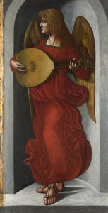 Un ange en rouge avec un luth, vers 1490-1499 - Giovanni Ambrogio de Predis