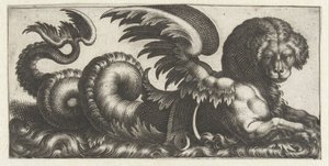 Phoque ailé avec une sorte de selle sur le dos - Giovanni Andrea Maglioli
