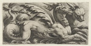 Deux créatures marines côte à côte - Giovanni Andrea Maglioli