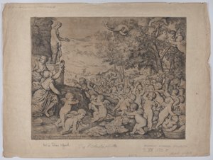 Putti devant une statue de Vénus, d