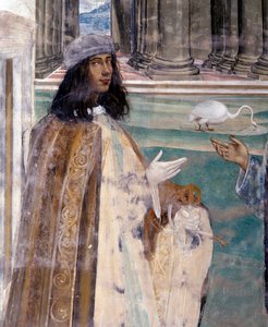 Saint Benoît répare un tamis cassé (détail) - Giovanni Antonio Bazzi Sodoma