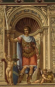 Saint Victor, peinture par Il Sodoma au Palazzo Comunale, Sienne, Italie