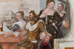 Partie de cartes, Salle principale, vers 1570