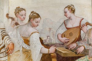 Dames de cour, détail du Concert, Salle principale, c.1570 - Giovanni Antonio Fasolo