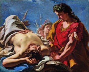 Alexandre au cadavre du défunt Darius - Giovanni Antonio Pellegrini