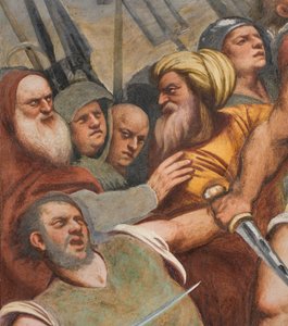 Nef centrale, Première travée sud, Christ cloué sur la croix, Il Pordenone - Giovanni Antonio Pordenone
