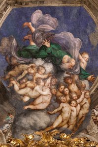 Dieu en tant que Créateur parmi les Anges, vers 1529 - Giovanni Antonio Pordenone
