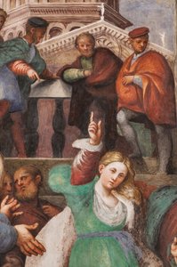 La dispute de Sainte Catherine avec les philosophes, 1530-32 (fresque) (détail)