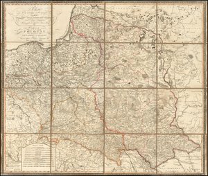 Carte de la Pologne en 1807 - Giovanni Antonio Rizzi Zannoni