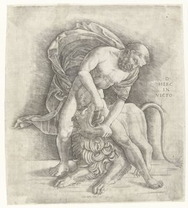 Hercule combattant le lion de Némée