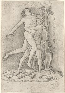 Hercule et Antée - Giovanni Antonio da Brescia, after Andrea Mantegna