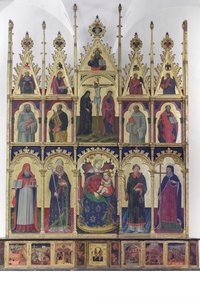 Madonna avec enfant parmi les saints Jérôme, Benoît